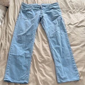 Sky Blue Men's Straight Jeans